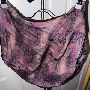 Purple & Black Abstract Crop Top